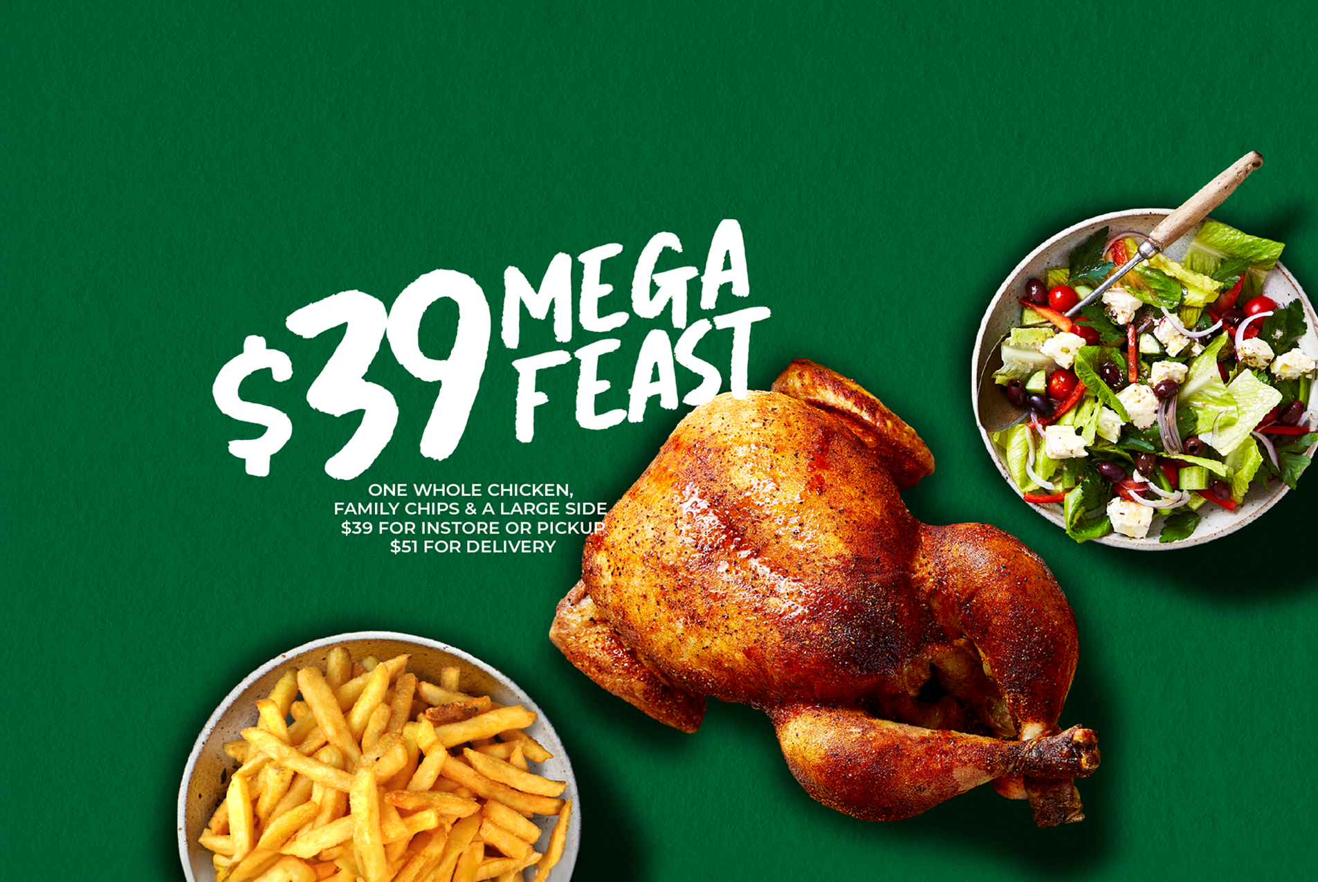 Mavericks $39 Mega Feast Promo. Chicken, Salad and Chips.